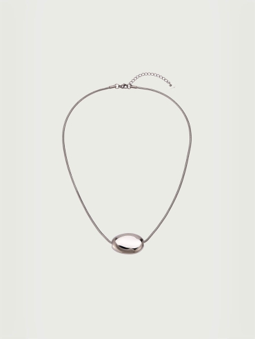 Silver Oval Necklace