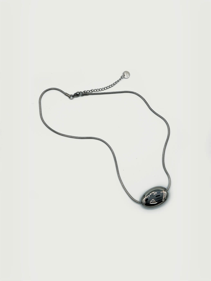 Silver Oval Necklace