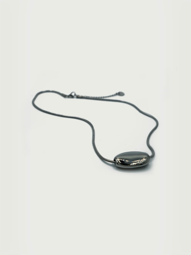 Silver Oval Necklace