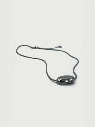 Silver Oval Necklace