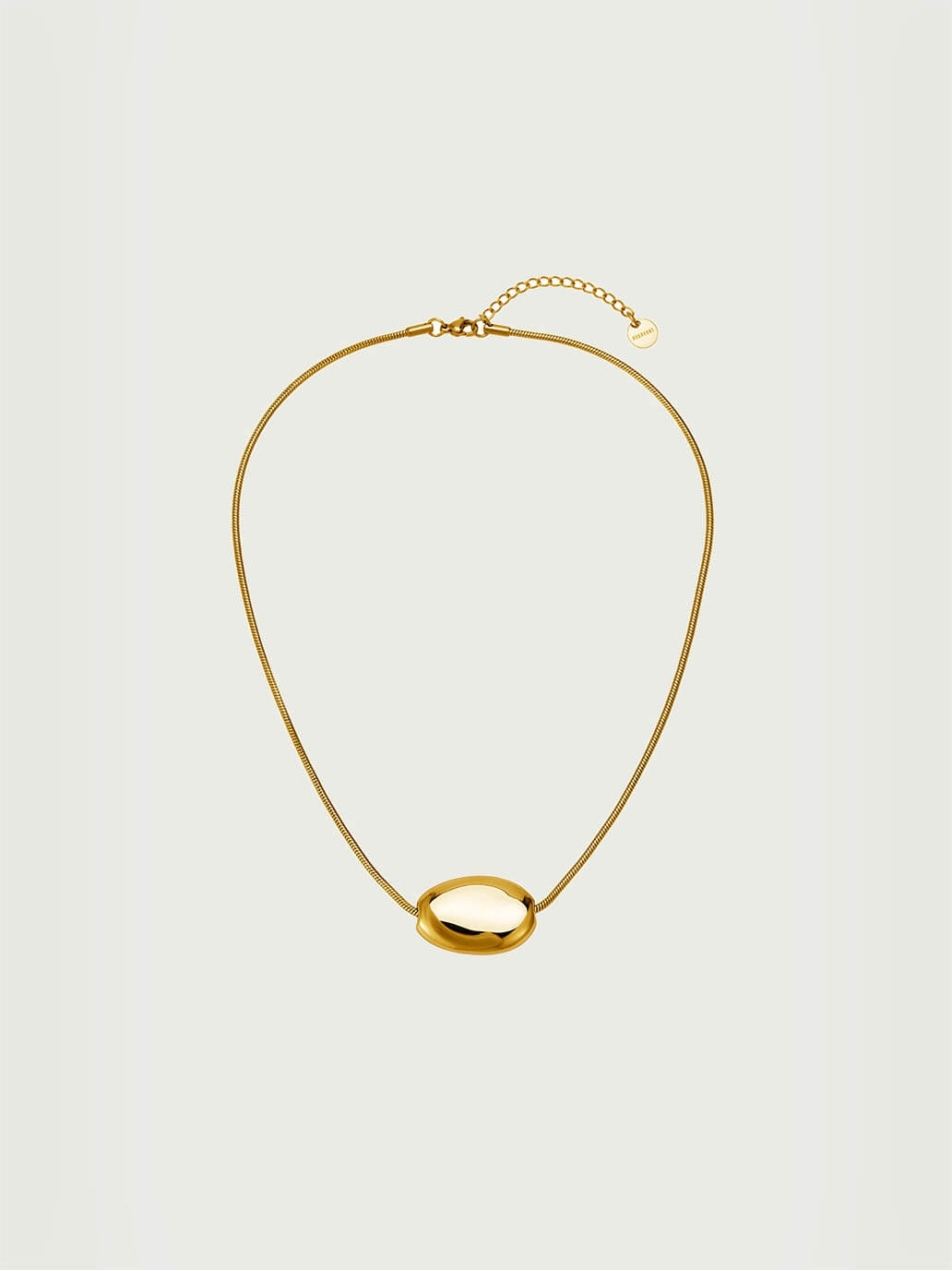 Gold Oval Necklace