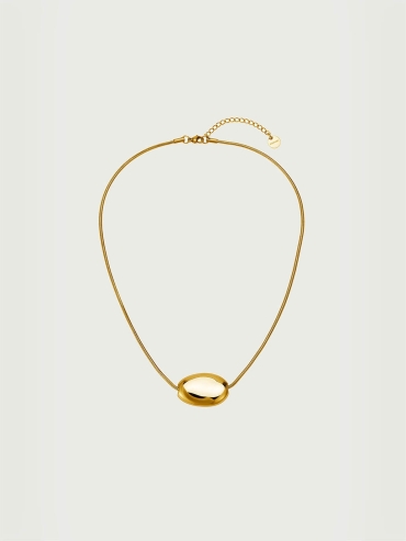 Gold Oval Necklace