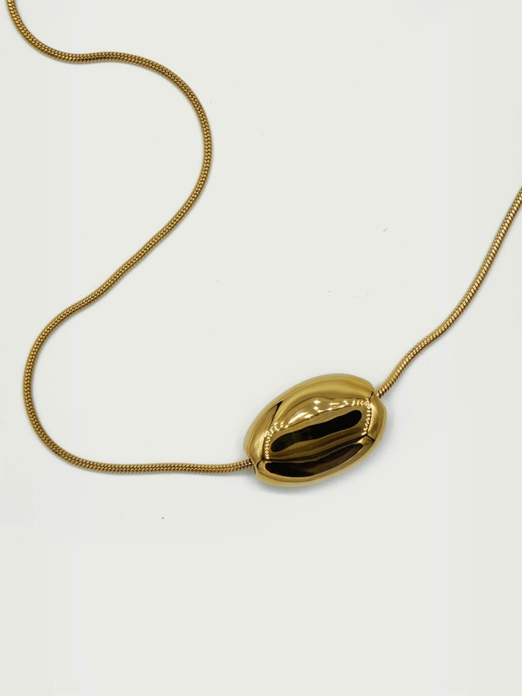 Gold Oval Necklace