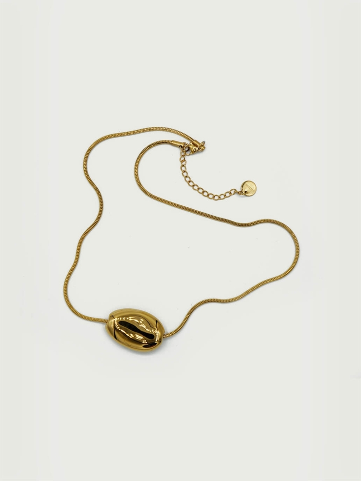 Gold Oval Necklace