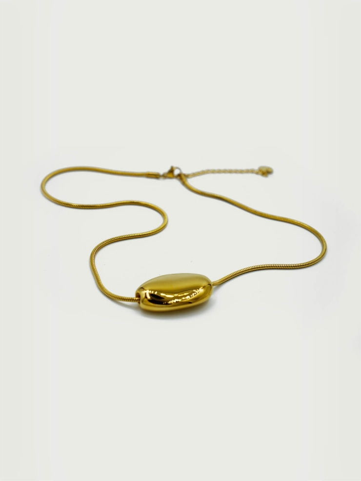 Gold Oval Necklace
