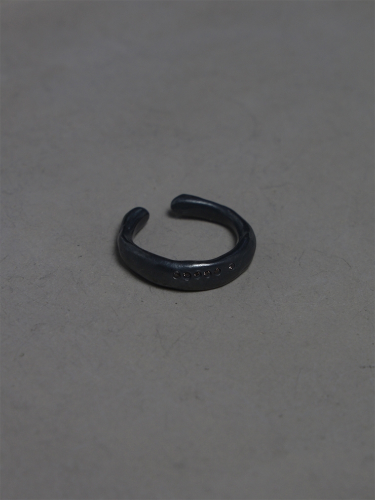 Round Not Round - Medium Black Citrine Silver Ring