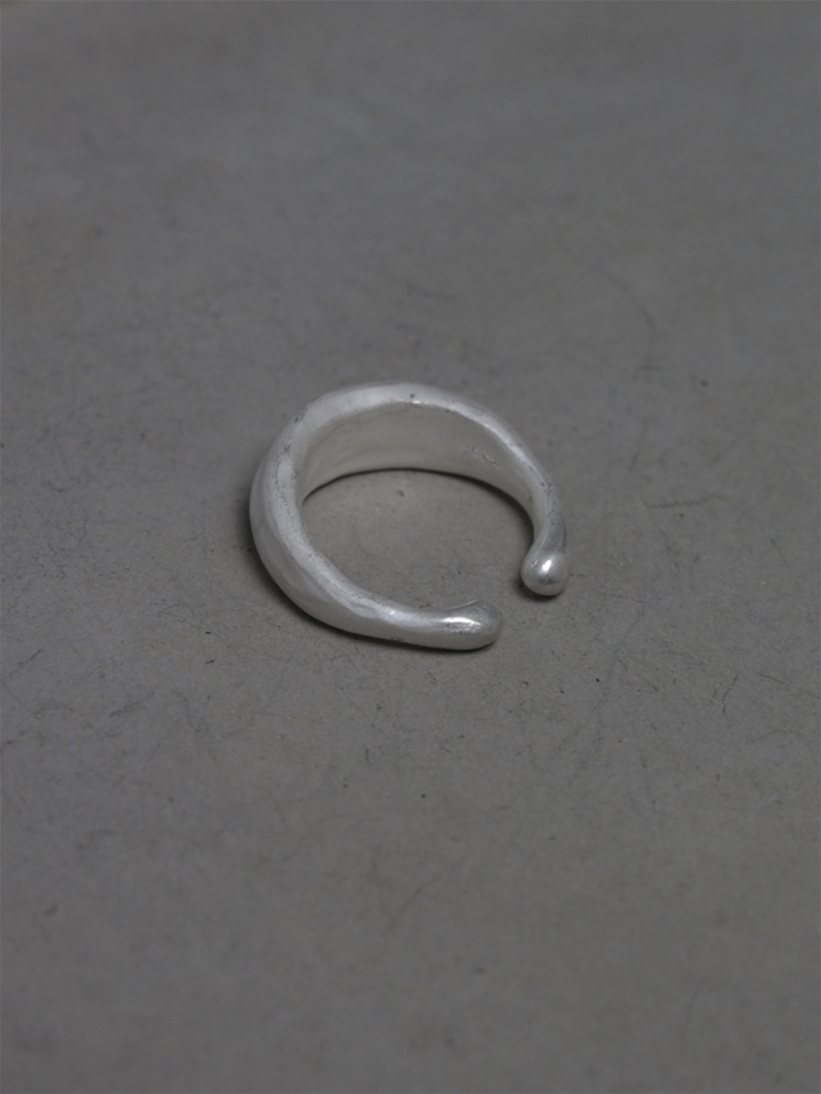 Round Not Round - Wide White Citrine Silver Ring