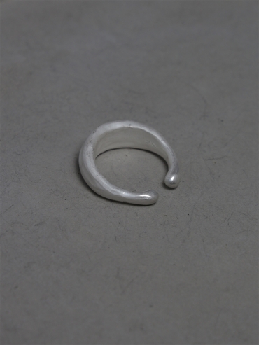 Round Not Round - Wide White Citrine Silver Ring