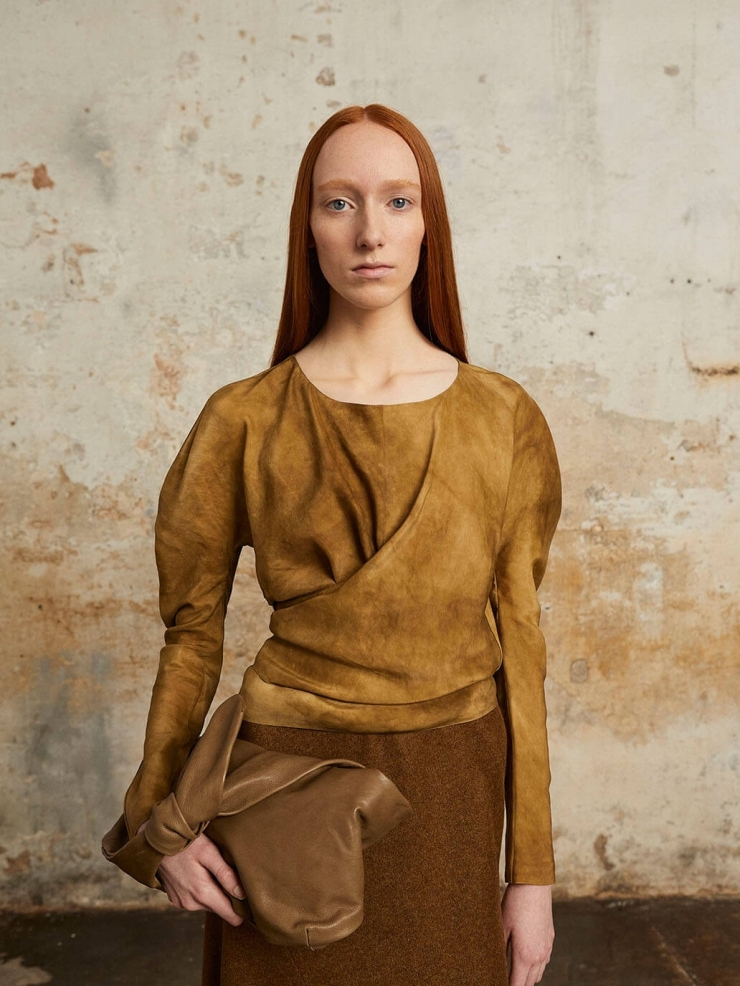 Fade bronce sparkle top