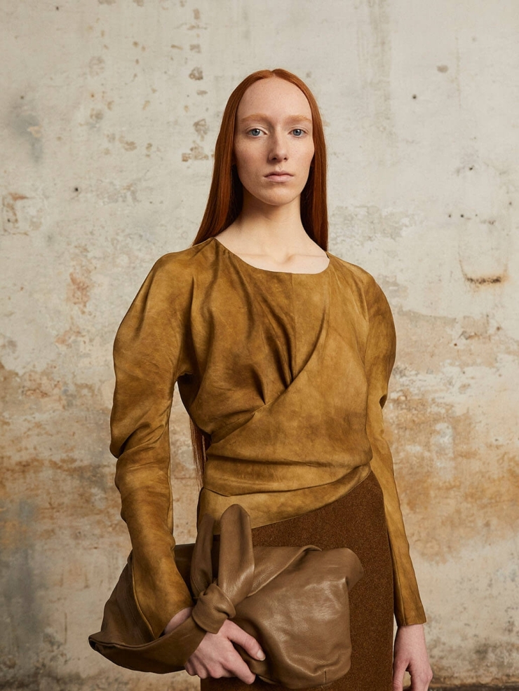 Fade bronce sparkle top