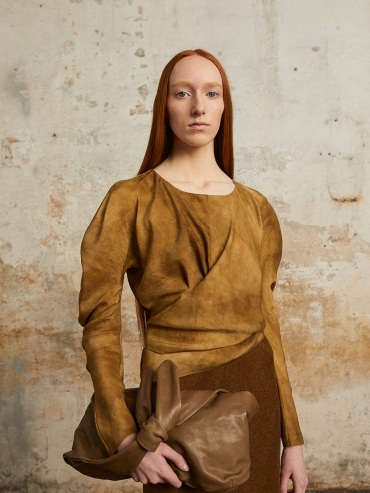 Fade bronce sparkle top