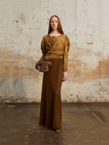 Fade bronce sparkle top