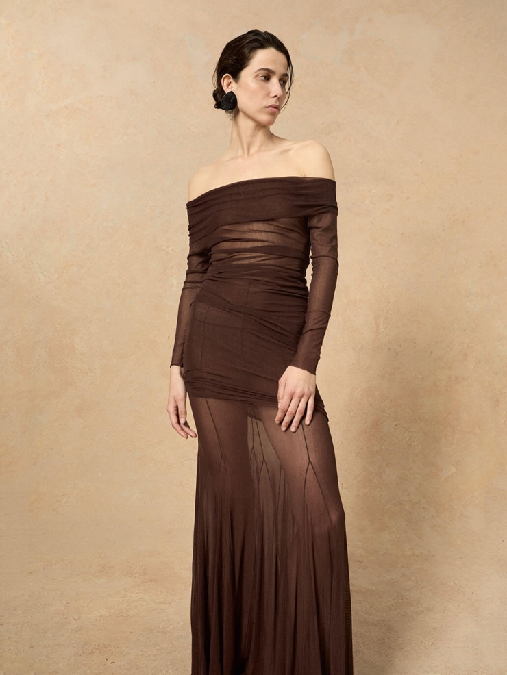 Dark plum tully skirt