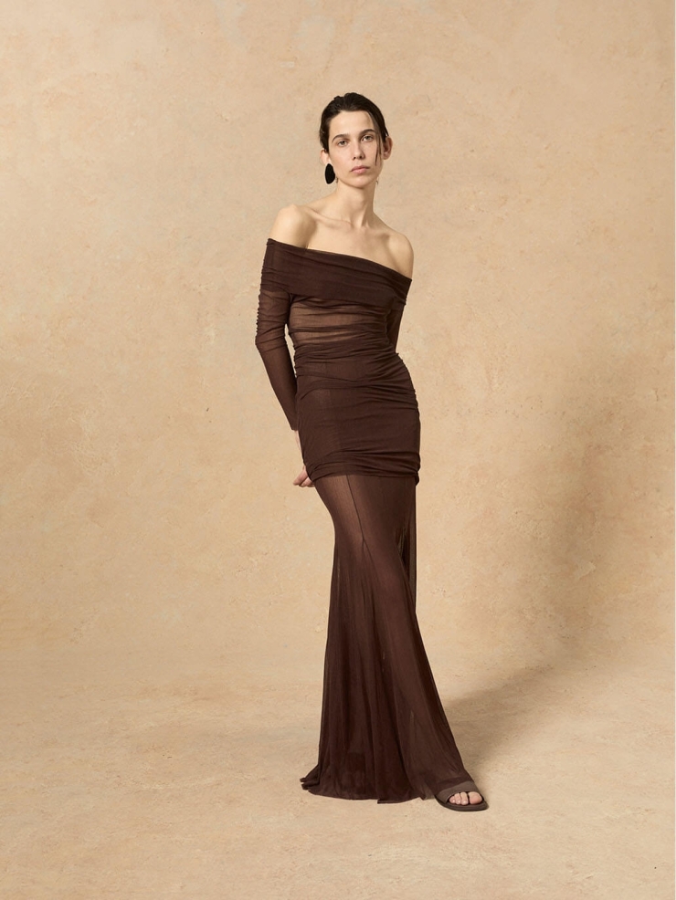 Dark plum tully skirt