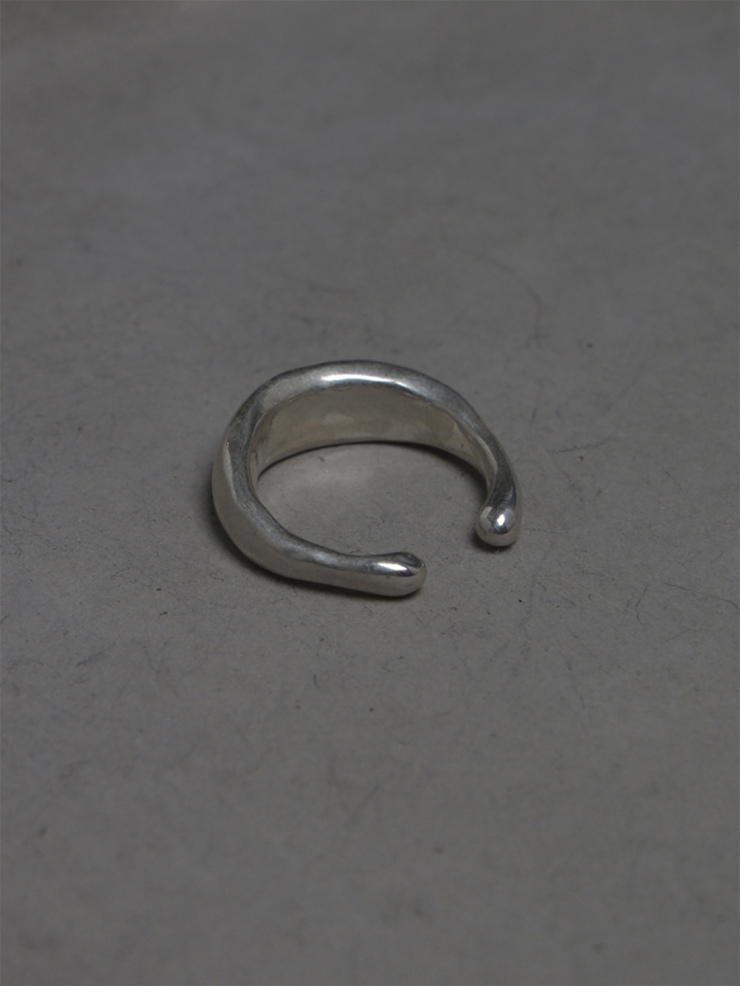 Round Not Round - Wide Citrine Silver Ring