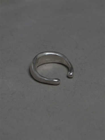 Round Not Round - Wide Citrine Silver Ring