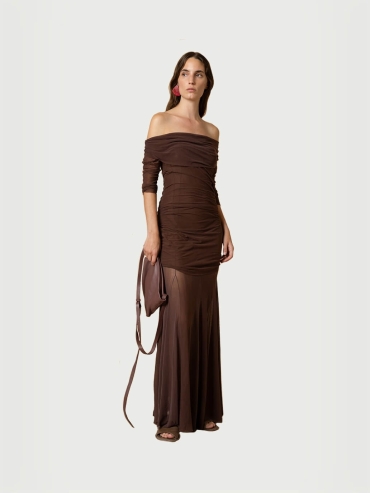 Dark plum tully dress