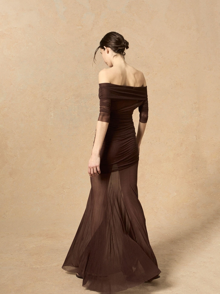 Dark plum tully dress