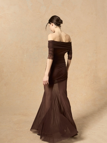 Dark plum tully dress