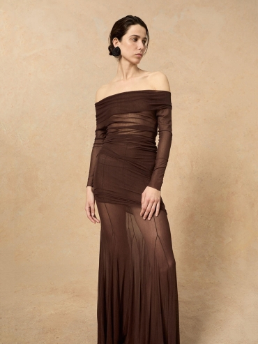 Dark plum tully dress