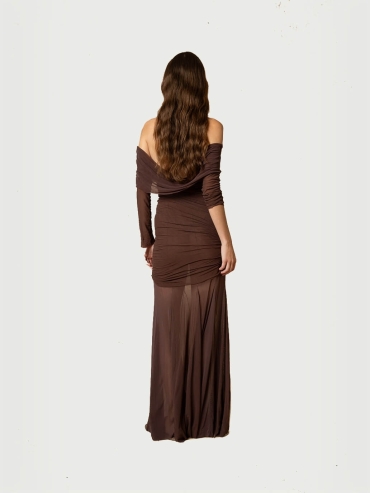 Dark plum tully dress