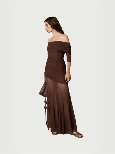 Dark plum tully dress