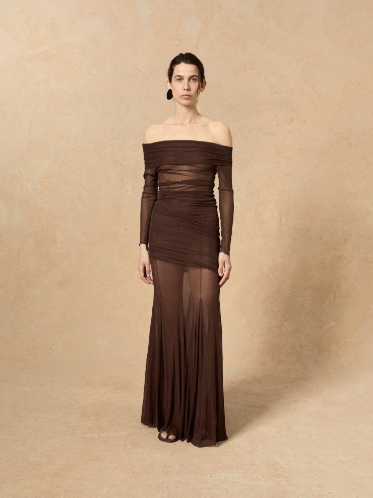 Dark plum tully dress