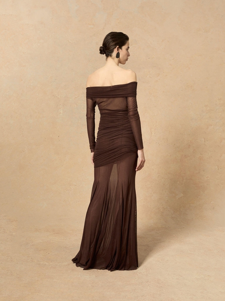 Dark plum tully dress