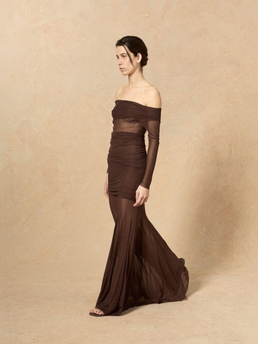 Dark plum tully dress