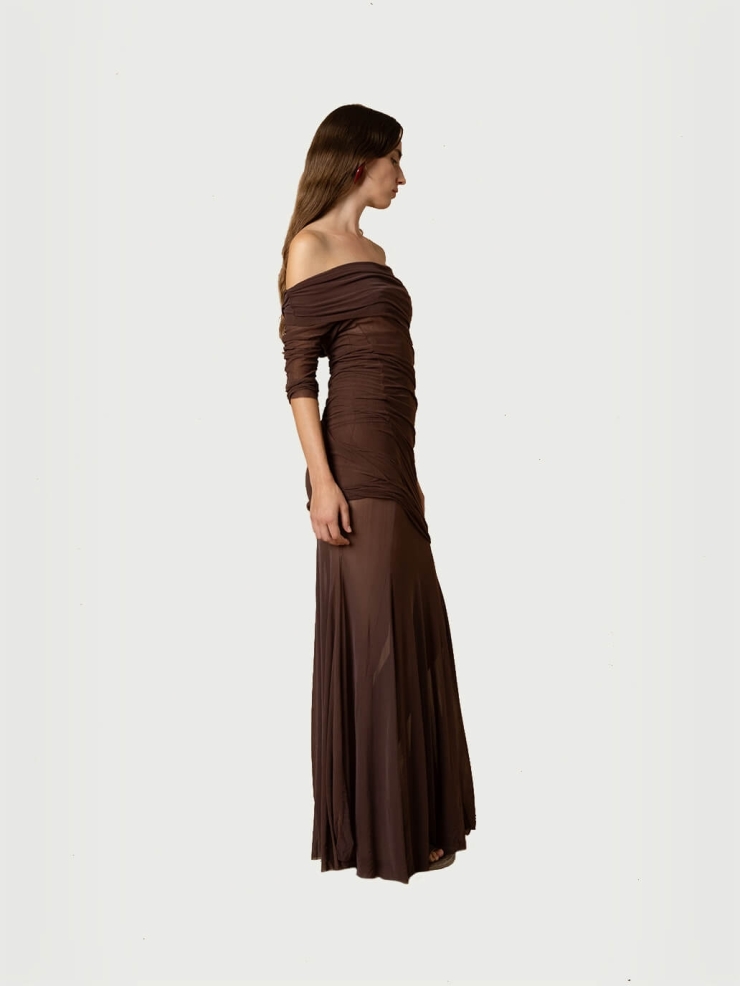 Dark plum tully dress