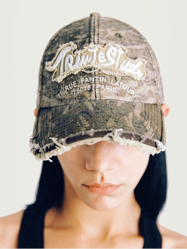 Brown Camouflage Distressed Washed Embroidered Baseball Cap