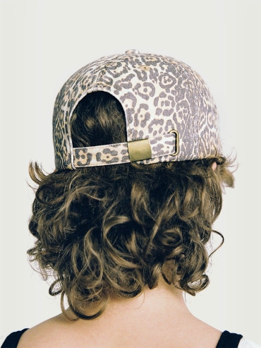 Brown Leopard Print Distressed Washed Embroidered Baseball Cap