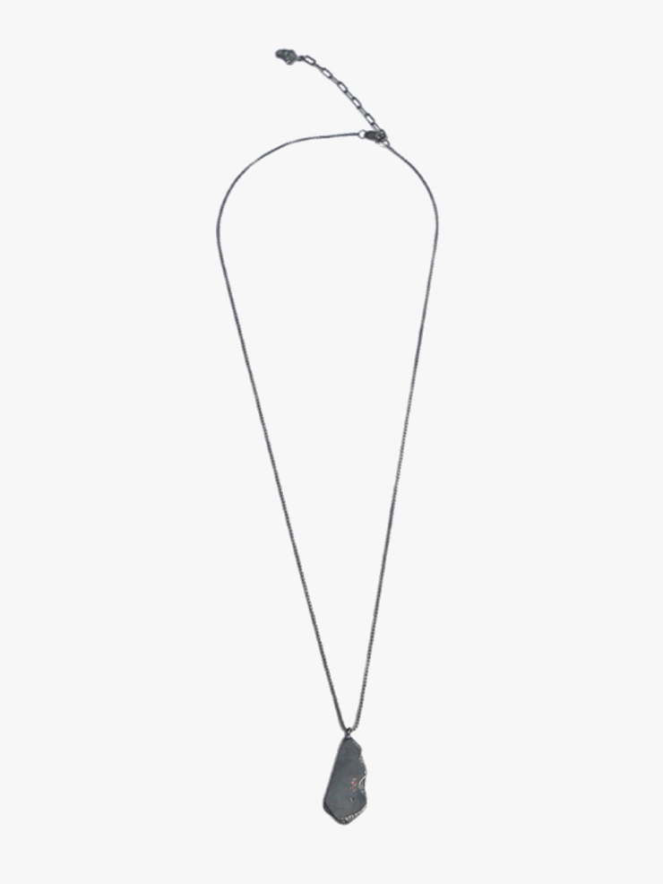 M.WONG Square Not Square - Black Silver Necklace
