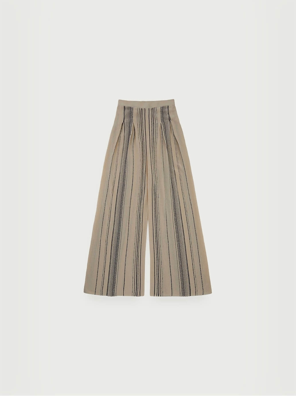 Beige and green siliene.p trousers