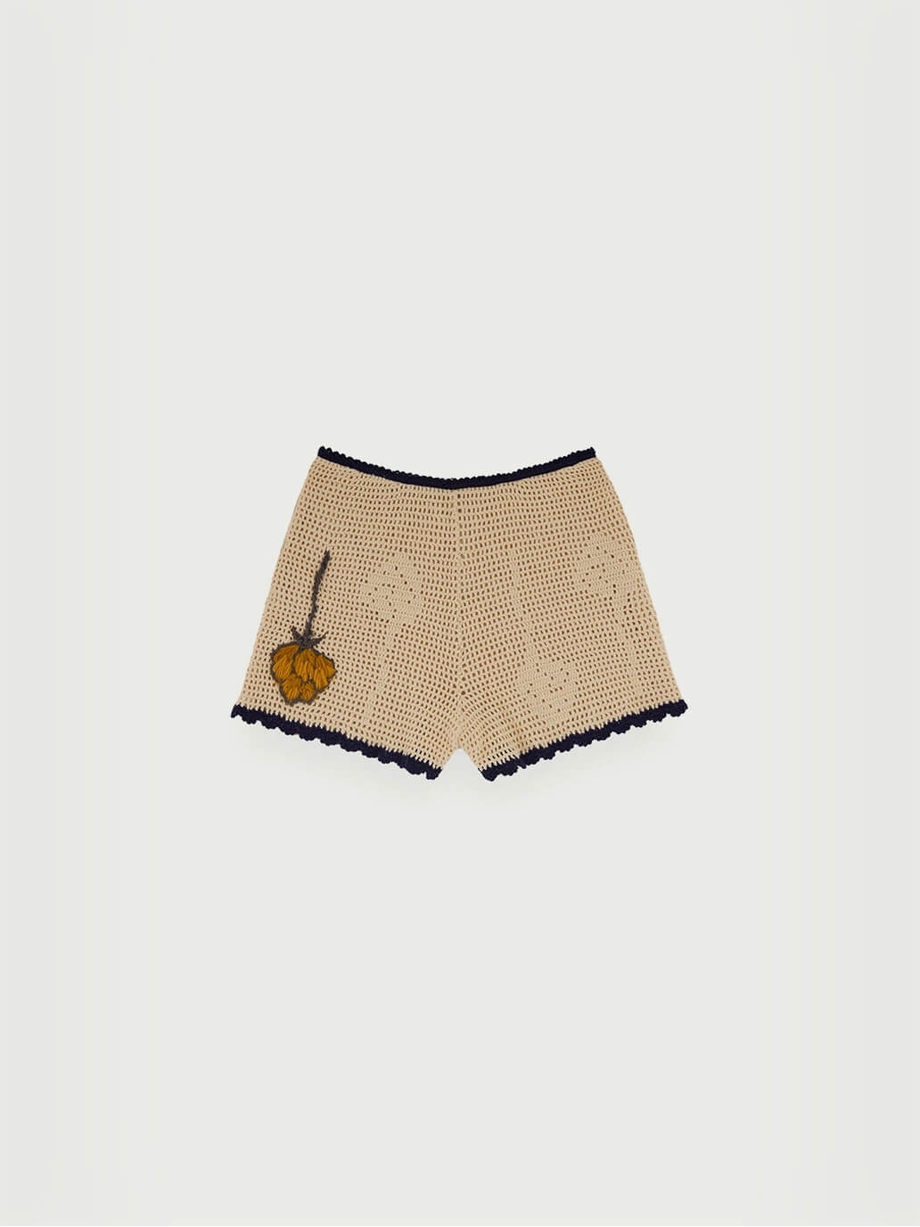 Beige ou-ou. handmade shorts