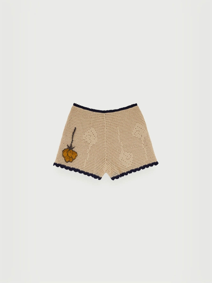 Beige ou-ou. handmade shorts