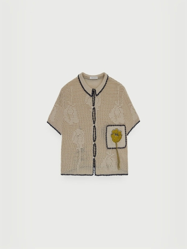 Beige ou-ou. handmade shirt