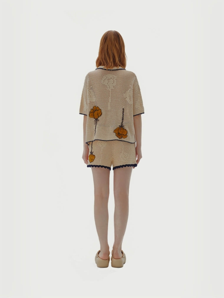 Beige ou-ou. handmade shirt