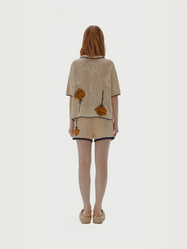 Beige ou-ou. handmade shirt