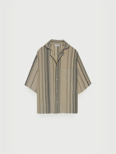 Beige and green siliene.c shirt