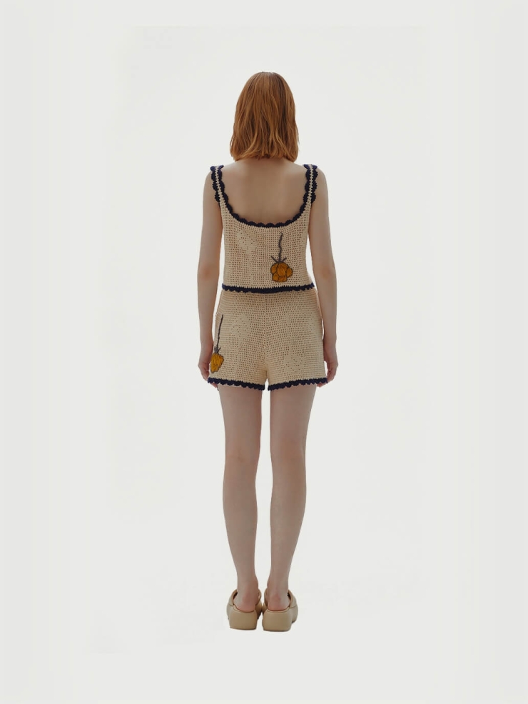 Beige ou-ou. handmade vest