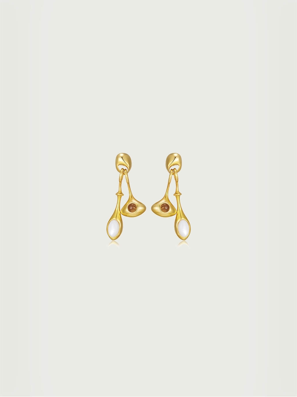 Gold Short Bell Earrings