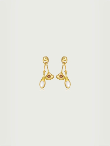 Gold Short Bell Earrings