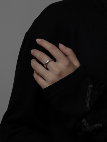 Round Not Round - Medium Citrine Silver Ring