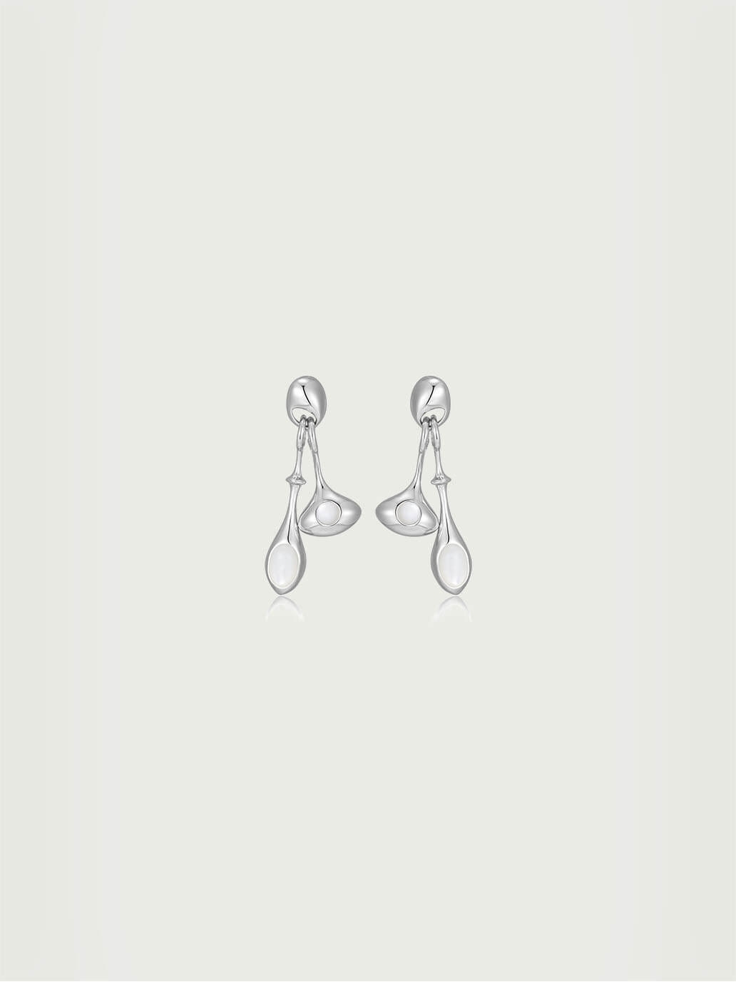Silver Short Bell Earrings