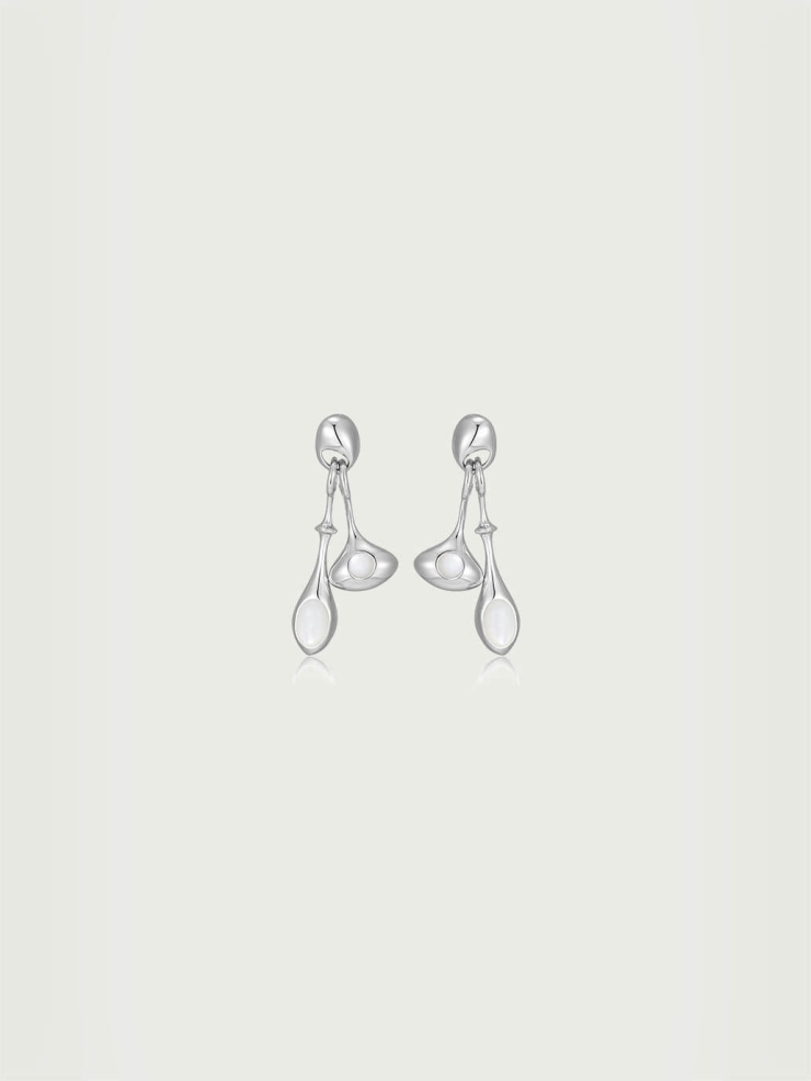 Silver Short Bell Earrings