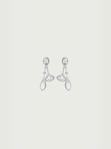 Silver Short Bell Earrings