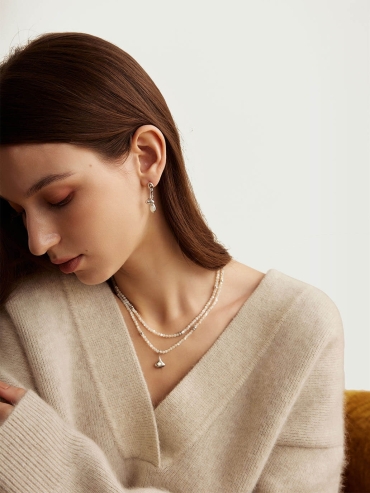 Silver Short Bell Earrings