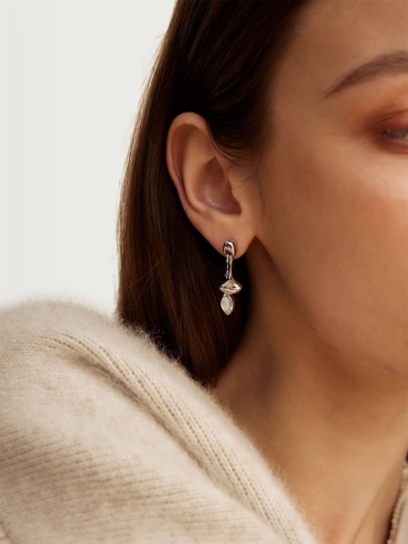 Silver Short Bell Earrings