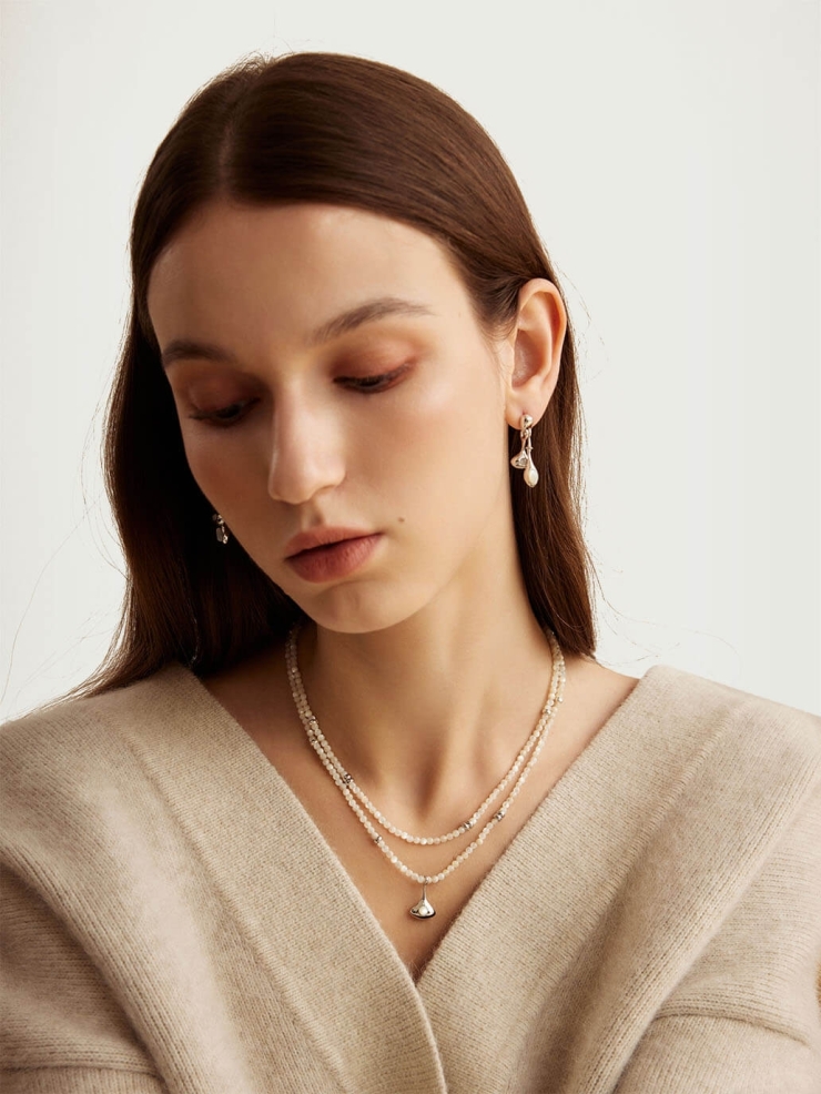 Silver Short Bell Earrings